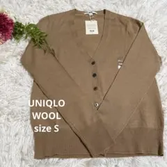 【新品タグ付き】UNIQLO エクストラファインメリノウール カーディガン S