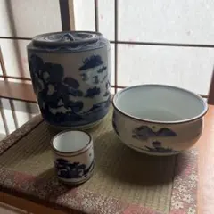 金継ぎ湯呑みと染付山水文猪口 2点セット 金継ぎ湯呑みと染付山水文猪口 2点セット - メルカリ