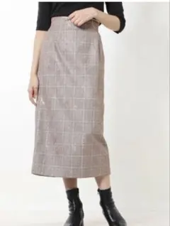 新品　Karl Park Lane チェック柄ロングスカート サイズ7のサムネイル