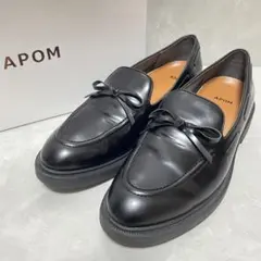 APOM ウォータープルーフリボンローファー 黒40（25cm） - メルカリ