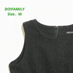 DO!FAMILY ウール100% 総刺繍ノースリーブワンピース M　ブラック