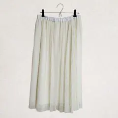 【Honeys】ハニーズ チュールスカート プリーツ アイボリー 白【キレイめ】
