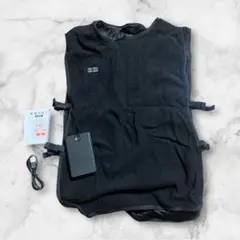 電熱ベスト フリース地 92 バッテリー付き サイズ調整可能 ヒーターベスト