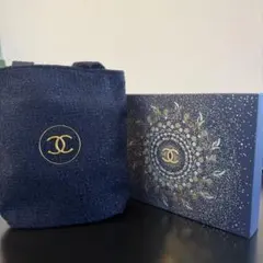CHANELミニトート　バッグ ノベルティ海外限定　ネイビー