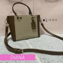【DIANA】ブラウン ハンドバッグ
