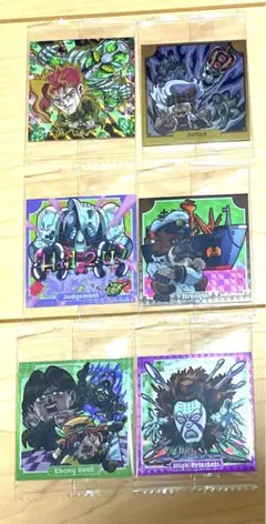 ジョジョの奇妙な冒険　シールウエハース　花京院典明　JJR等　6枚セット
