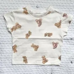 クマ柄 コットンTシャツ 100cm