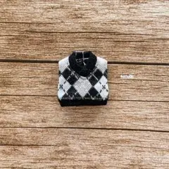 JANAYA ハンドメイド　オビツ11服　菱形ベスト　黒色　ニット　翌日発送