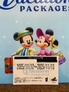 ディズニー フリードリンク券　バケーションパッケージ