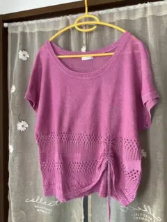 a.V.V standard ピンク 半袖ニット 40