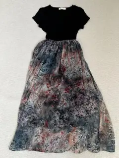 半袖 花柄ワンピース