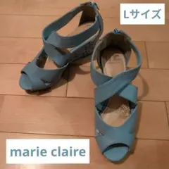 marie claire サンダル ライトブルー ウェッジソールのサムネイル