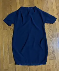 UNTITLED ネイビー 半袖 ひざ丈ワンピース サイズ3