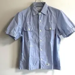 ダブルタップス WTAPS ライトブルー 半袖ワークシャツ メンズ SM 美良品のサムネイル