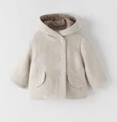 ZARA ザラ　ベビー　コート　フード付き　ポンポン　86