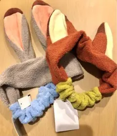 新品　ディズニー　ズートピア ニック ジュディ ヘアバンド　セット