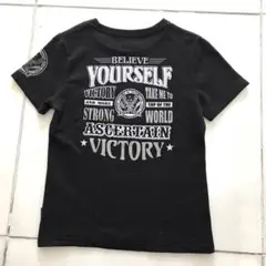 00s ｙ２ｋ 平成ギャル ラメ入り バックプリント ピチ Ｔシャツ 黒 Ｍ