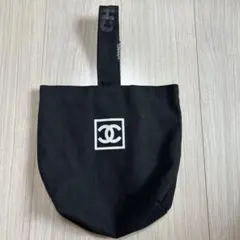 CHANEL ブラックキャンバスバッグノベルティ