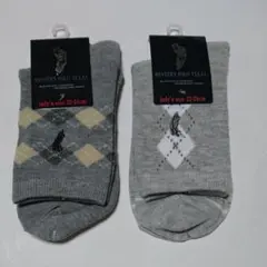 WESTERN POLO TEXAS【レディースソックス グレー系・２足組】