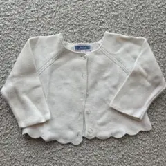 jacadi ホワイト カーディガン 6M