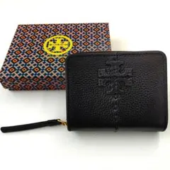 【新品】トリーバーチ 二つ折り財布 マックグロー ブラック レザー 財布