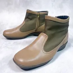 ☆美品☆【アシックス　ペダラ】ショートブーツ (23.5) ゴアテックス　レザー