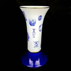＊良品＊深川製磁　ブルーチャイナ　花瓶　フラワーベース　高さ23cm 1