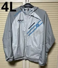 MIZUNO NXT フード付きグレー ナイロンジャケット　4L
