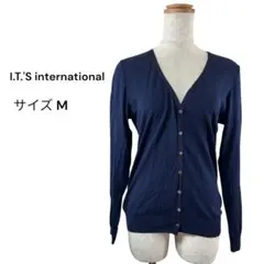 I.T.’S international（M）Vネックカーディガン ネイビー
