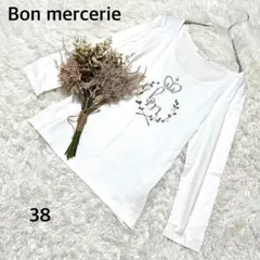 ボンメルスリーꕤ長袖Tシャツ ホワイト ビジュ キラキラ 王冠 春