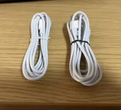 USB-A to Lightningケーブル 2m 2本セット ホワイト