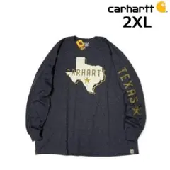 カーハート 長袖 ロンT US購入 袖ロゴ テキサス(2XL)黒 181218 - メルカリ
