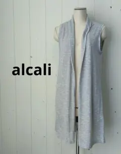 アルカリ alcali ロングジレ 薄手 杢グレー 体型カバー 春夏のサムネイル