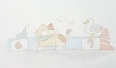 魚を狙ってる？イラスト