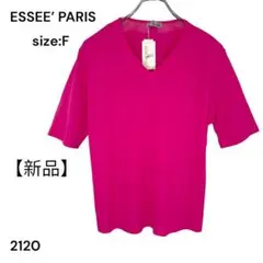 【新品】 ESSEE’ PARIS シャツ　トップス　半袖　FREE おしゃれ