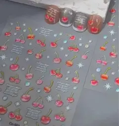 ネイルシール　さくらんぼ