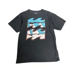 プリントTシャツ　BILLABONG サーフ系　コットン　ブラック　古着 8S3