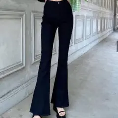 【完売品】GRL フリンジヘムフレアパンツ M [gm284]のサムネイル