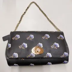 COACH ショルダーバッグ ポシェット チェーンバッグ 花柄 フラワー
