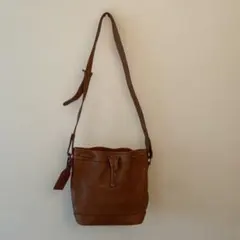 ほぼ未使用】ポロ ラルフローレン 巾着 ショルダーバッグシボ革ポニー 