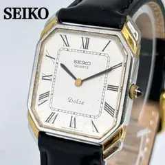 稼働✨SEIKO シャリオ 腕時計 オクタゴン 新品ベルト スクエア タンク 