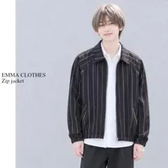 EMMA CLOTHES ストライプ ジップジャケット M