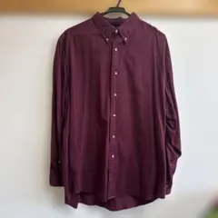 nautica バーガンディ 長袖シャツ