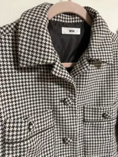 WEGO 千鳥格子柄 クロップド丈 ジャケットのサムネイル