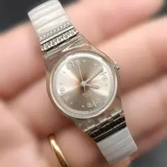 ⑱ Swatch スウォッチ レディース 腕時計 クリア シルバー