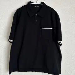GU ニットポロシャツ ブラック Lサイズのサムネイル