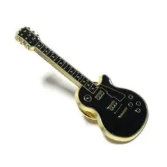 pin-1754　ラペルピン★ピンズ　ギター　エレキギター　音楽　楽器　ブラックのサムネイル