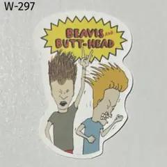 W-297.ビーバス&バットヘッド　MTV防水ステッカー