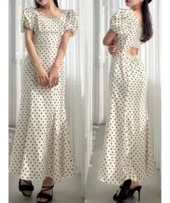 バブルスリーブマーメイドワンピース