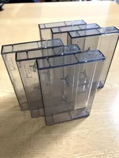 中古カセットテープケースのみ(スモーククリア) 6個セット